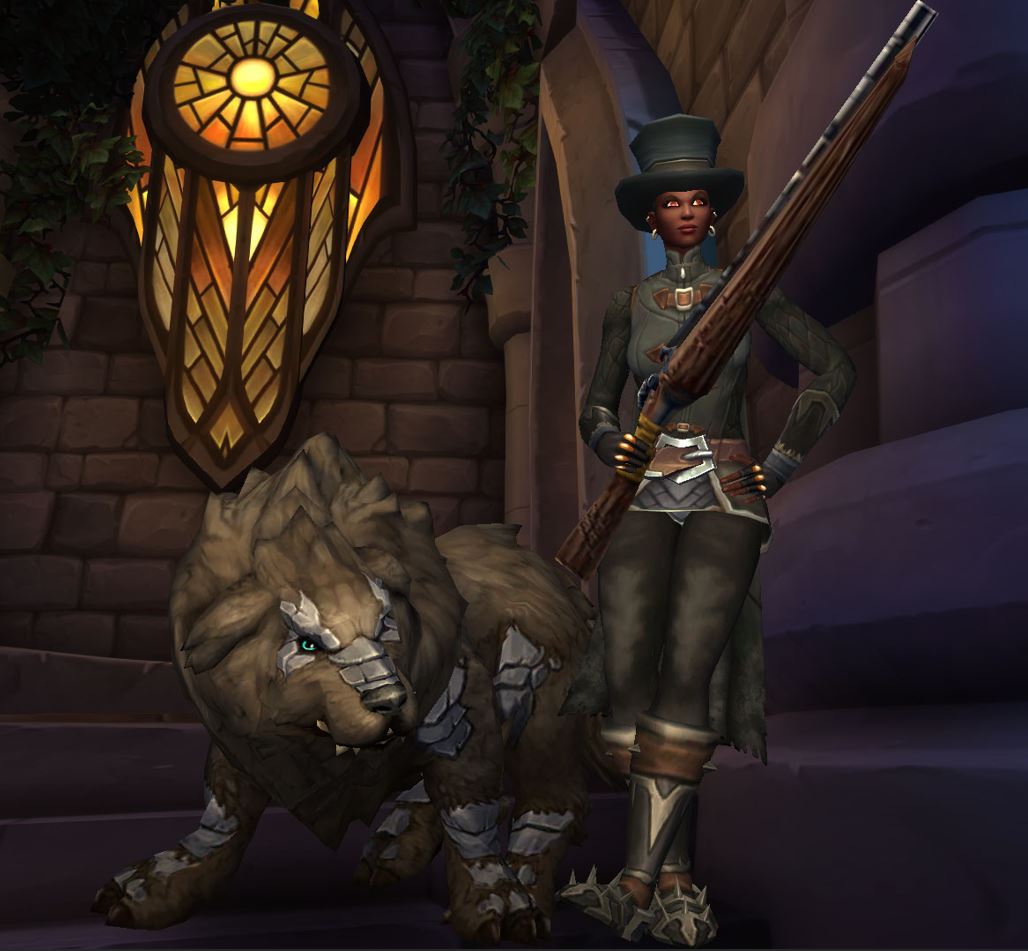 Some slight changes to my SI:7 R.I.P. Hunter mog. Changed the weapon, wrists, gloves and boots for a more Victorian-noir-gothic period look. #worldofwarcraft