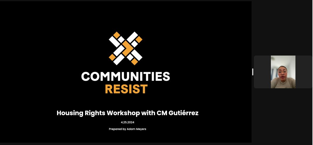 Last night, with @CMJenGutierrez, we hosted a virtual housing workshop on tenant's rights. Thank you to our Litigation Director, Adam, for his presentation, our organizer, Jorge, for providing Spanish translation, and to the Council Member for her partnership and support.