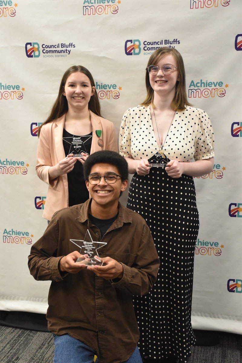 Congratulations to ECA students Vall, Sterling, and Tyson, for earning Student Star Awards in recognition of All-State Speech! #AchieveMore #LevelUpCB