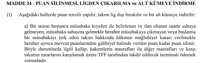 Tahkim Kurulu Fenerbahçe'ye Süper Kupa finali için verilen cezayı 400 bin liraya düşürmüş.
Sizlere Tahkim Kararını ve Fenerbahçe'nin sevk edildiği FMT 24/1-a maddesini paylaşıyorum.
YORUM SİZİN.