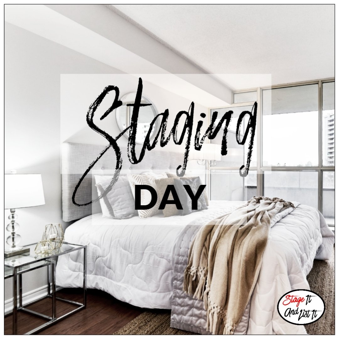 #StagingDay today in Toronto ❤️!  This is an adorable, stylish, newly renovated bungalow with a finished basement in a great location by the water.  Really excited to see how the staging turns out.  Stay tuned.  Styled by @stageitandlistit.
.
.
#stageitandlistit #homestaging