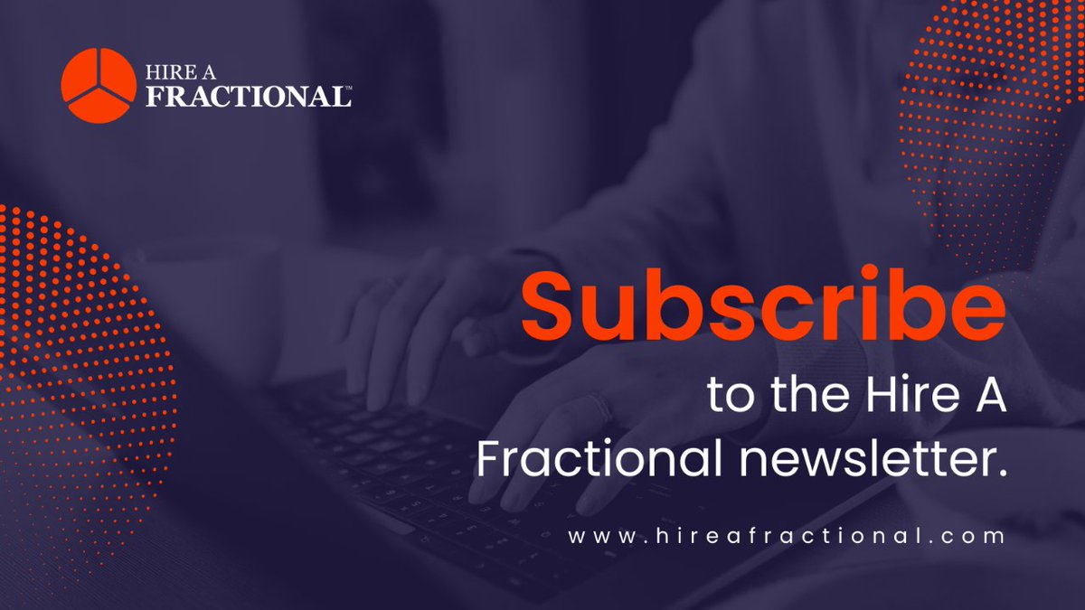 Don't miss out on the newest fractional job openings.

Visit hireafractional.com today.

#executivesearch #hireafractional #fractionalexecutive #fractionalceo #fractionalcoo #fractionalcmo #fractionalcto #fractionalcio #businesssuccess #fractionalleader