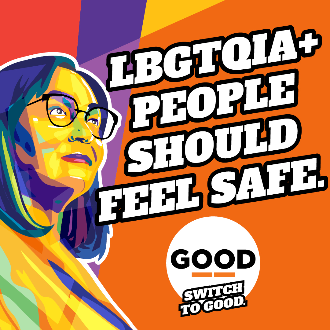 ⛔ Stop the suffering. Switch to GOOD. LGBTQIA+ South Africans deserve to feel accepted in their own country. A GOOD government will expand and protect the rights of LGBTQIA+ individuals, and shield LGBTQIA+ youth from bigotry. Switch your vote to GOOD on 29 May 2024.