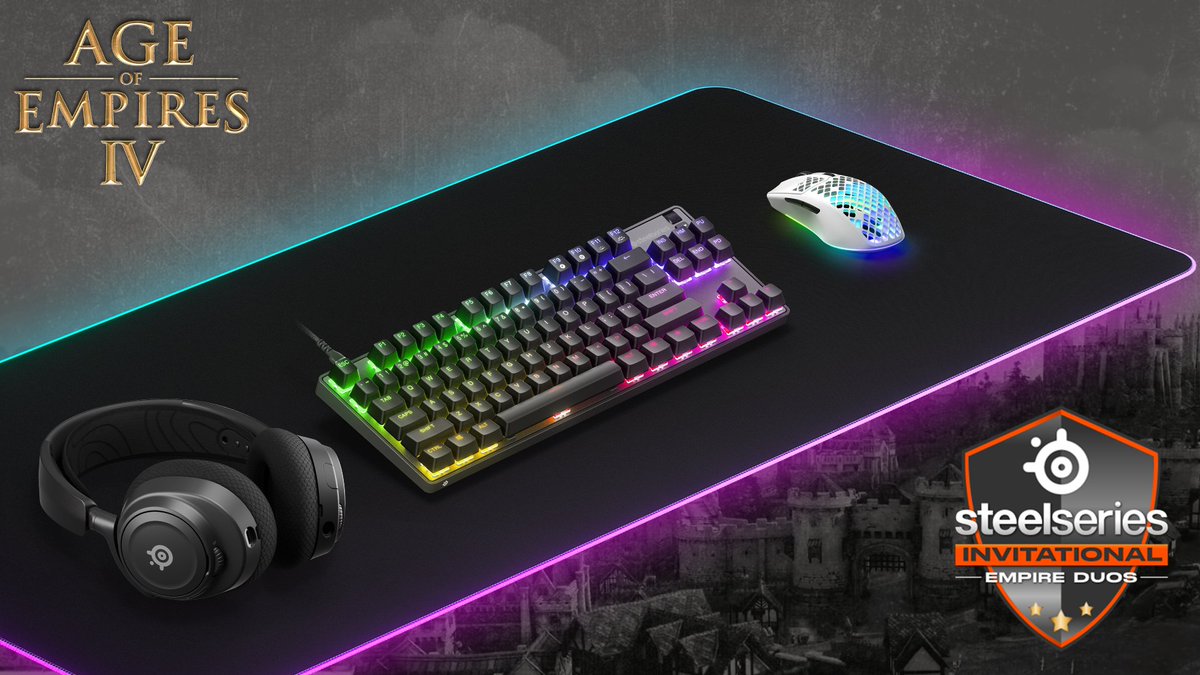 SteelSeries's tweet image. 🏆SteelSeries x AoE IV GIVEAWAY 🏆

we have gear to giveaway: 🖱 Aerox 3 ⌨Apex Pro TKL 🎧Nova 7 ✅QcK Prism XL

1️⃣follow @AgeOfEmpires @SteelSeries 
2️⃣RT + like THIS tweet
3️⃣reply #ForGlory

tune in April 27 @ 4pmCEST twitch.tv/steelseries for a chance to win an Alias Mic🎤