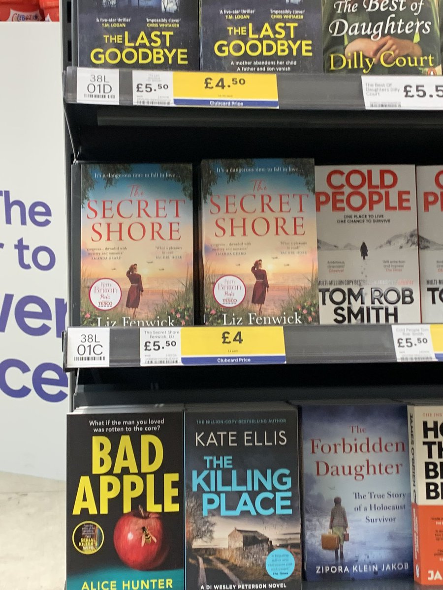 Mr Liz has gone to visit our eldest in Manchester but he’s not off the clock… he’s spotted The Secret Shore in Tesco and it’s a #FernsPick too!! @HQstories