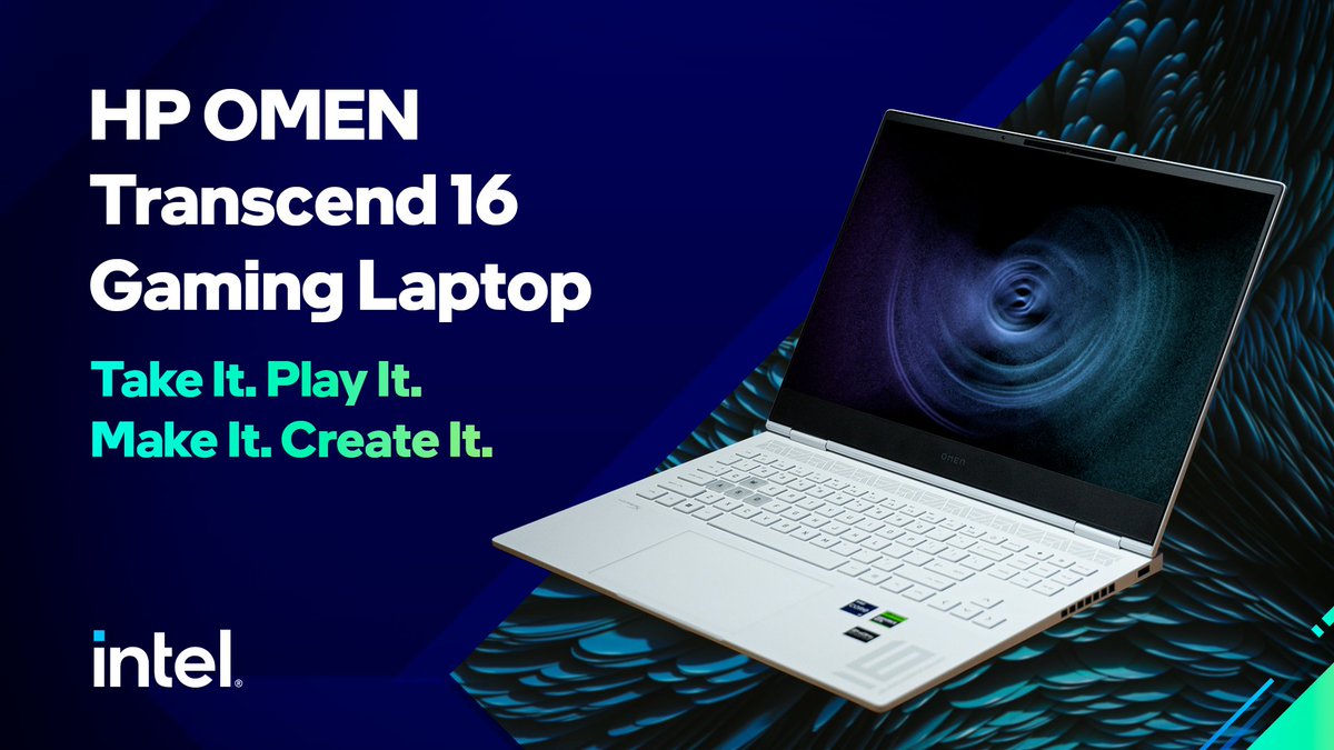 🖌️ Find your anywhere creativity with an @OMENbyHP Transcend 16 gaming laptop, featuring an #IntelCore processor (HX series) to power your unique side. intel.ly/3Ux9ftS