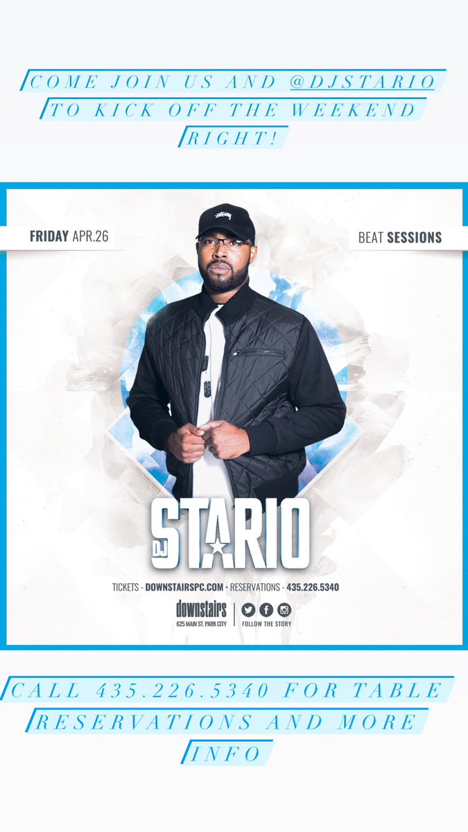 @djstario starting your weekend off right! Come enjoy smooth sounds, dancing and drinks with us! Call 435.226.5340 for more info and table reservations, ask about special rates for bachelorettes #partywithfriends #FOMO #ParkCity #djlife #nightlife #weekendvibes