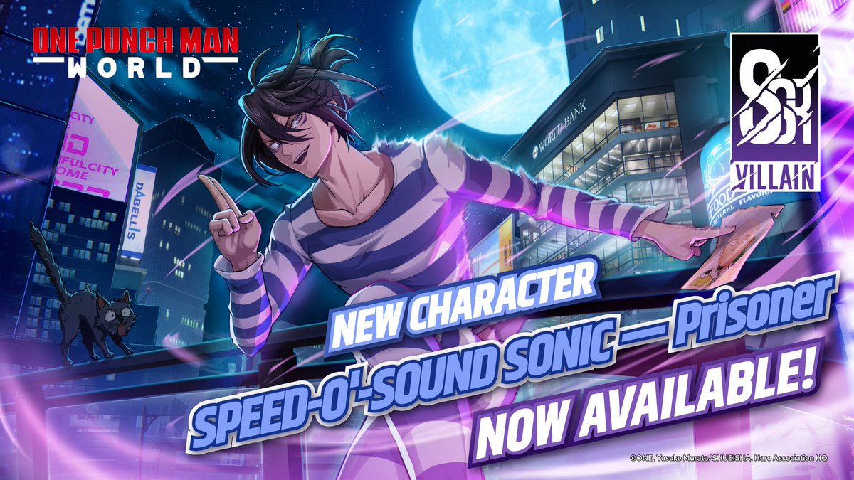 Speed-o'-Sound Sonic - Prisoner is now available in @onepunchman_w! 🥷