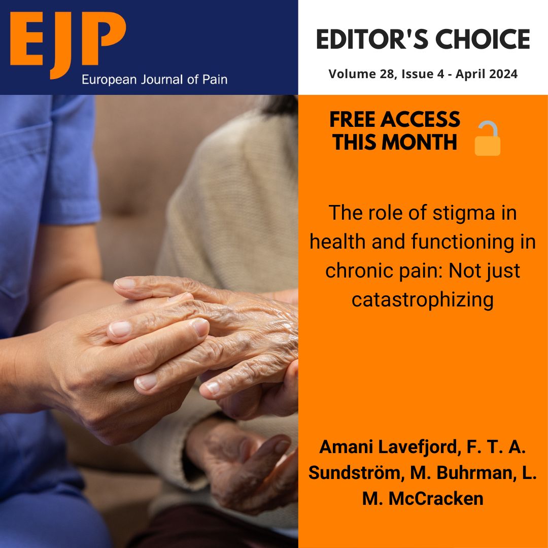 This study points to the importance of a social perspective on pain-related outcomes. Read the entire #EJPain article to find out more about this: brnw.ch/21wJdrZ @ALavefjord