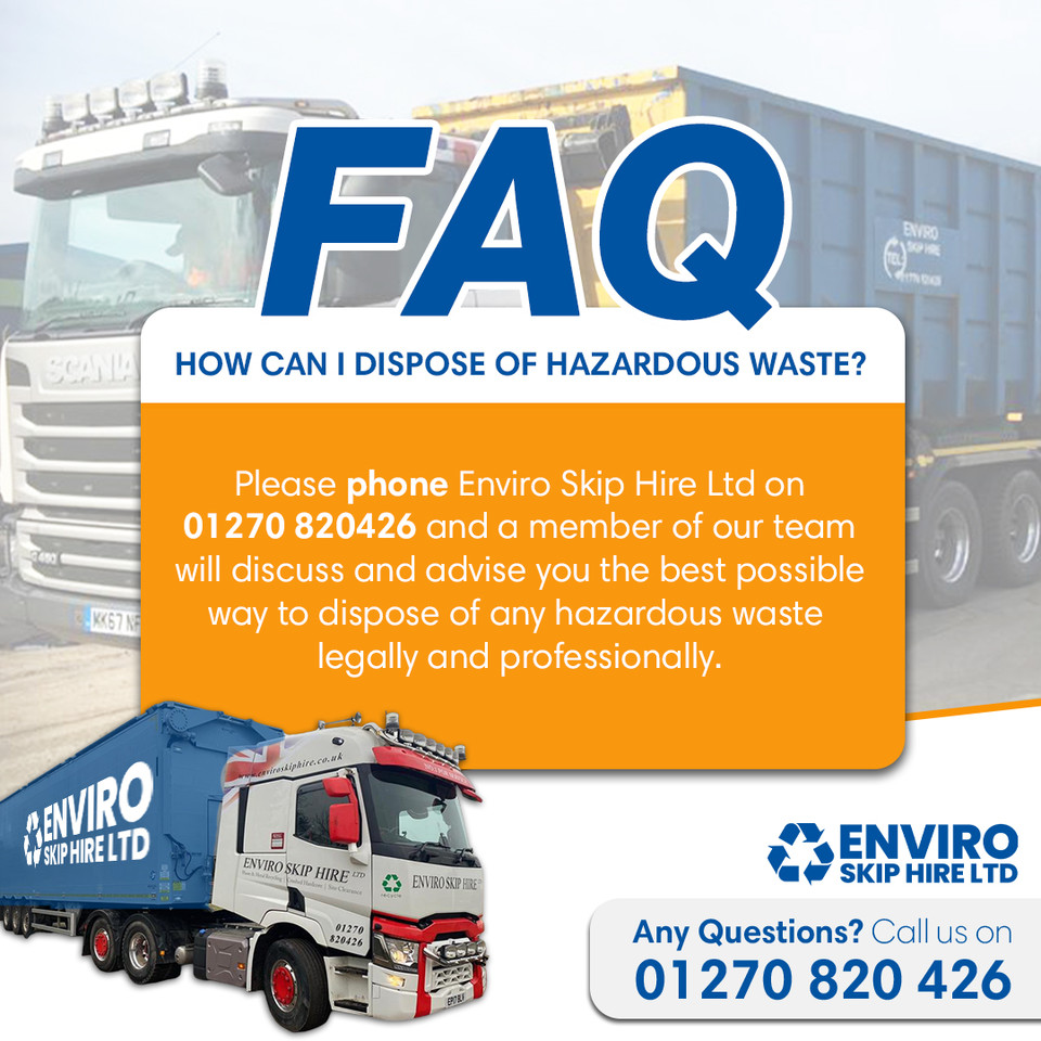 ♻️🗑️ FAQ - How can I dispose of hazardous waste?

#faq #questions #didyouknow #frequentlyaskedquestions #skiphire #wasteremoval #wastemanagement #uk #rubbishclearance #environmentallyfriendly