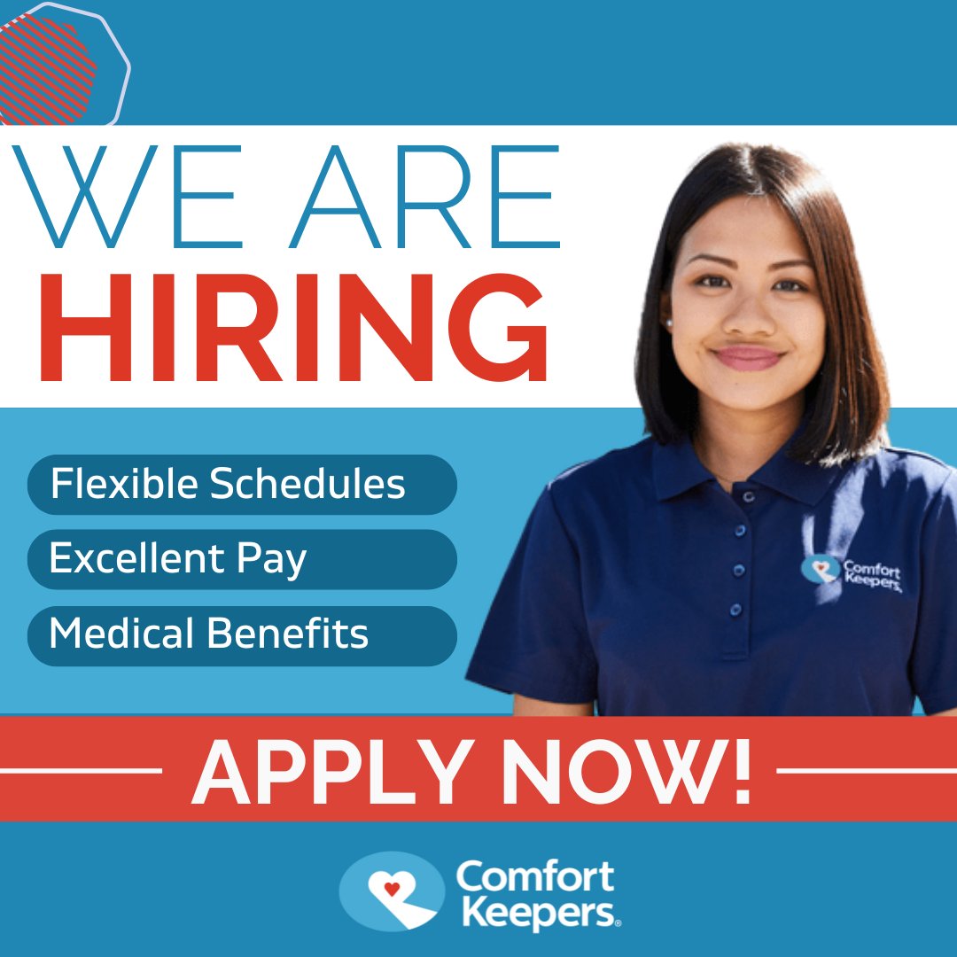 Looking for a more fulfilling career? Join Comfort Keepers as a caregiver and make a real difference in someone's life. Apply now!

bit.ly/3JgCNpn

#Caregiving #CompassionInAction #ComfortKeepersCare