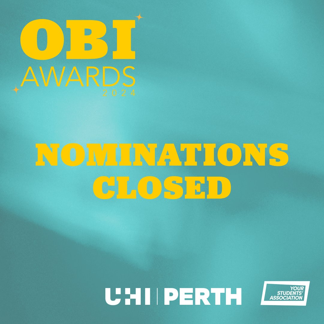 NOMINATIONS FOR THE OBI AWARDS ARE NOW CLOSED! 🎉 Thank you to everyone who submitted a nomination, we’ll announce the final winners on June 5th! ✨ 🌟 #ThinkUHI #OBIAwardsPerth #YourStudentsAssociation