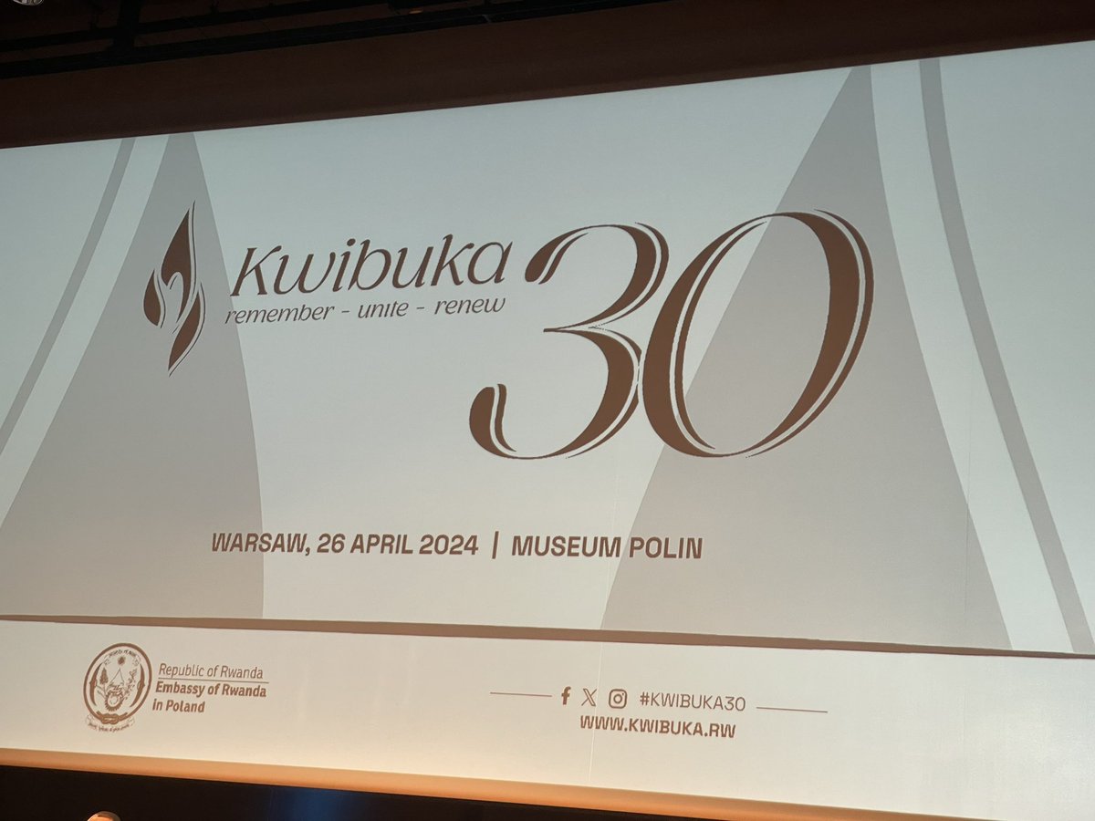 Remembering the victims of the 1994 Genocide against the Tutsi in #Rwanda and fully subscribing to the words of 🇷🇼Ambassador to Poland 🇵🇱 @ashyaka - „we have to make sure that #NeverAgain becomes a fact, not a mere declaration of good intentions” #Kwibuka30