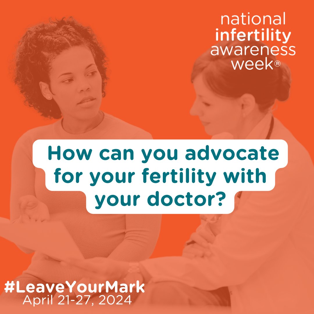 Standing up for yourself can be hard at any time, let alone in a medical setting. Tell us how you’ve helped advocate for your fertility when talking to healthcare professionals about your family-building options. #NIAW #NIAW2024 #LeaveYourMark2024