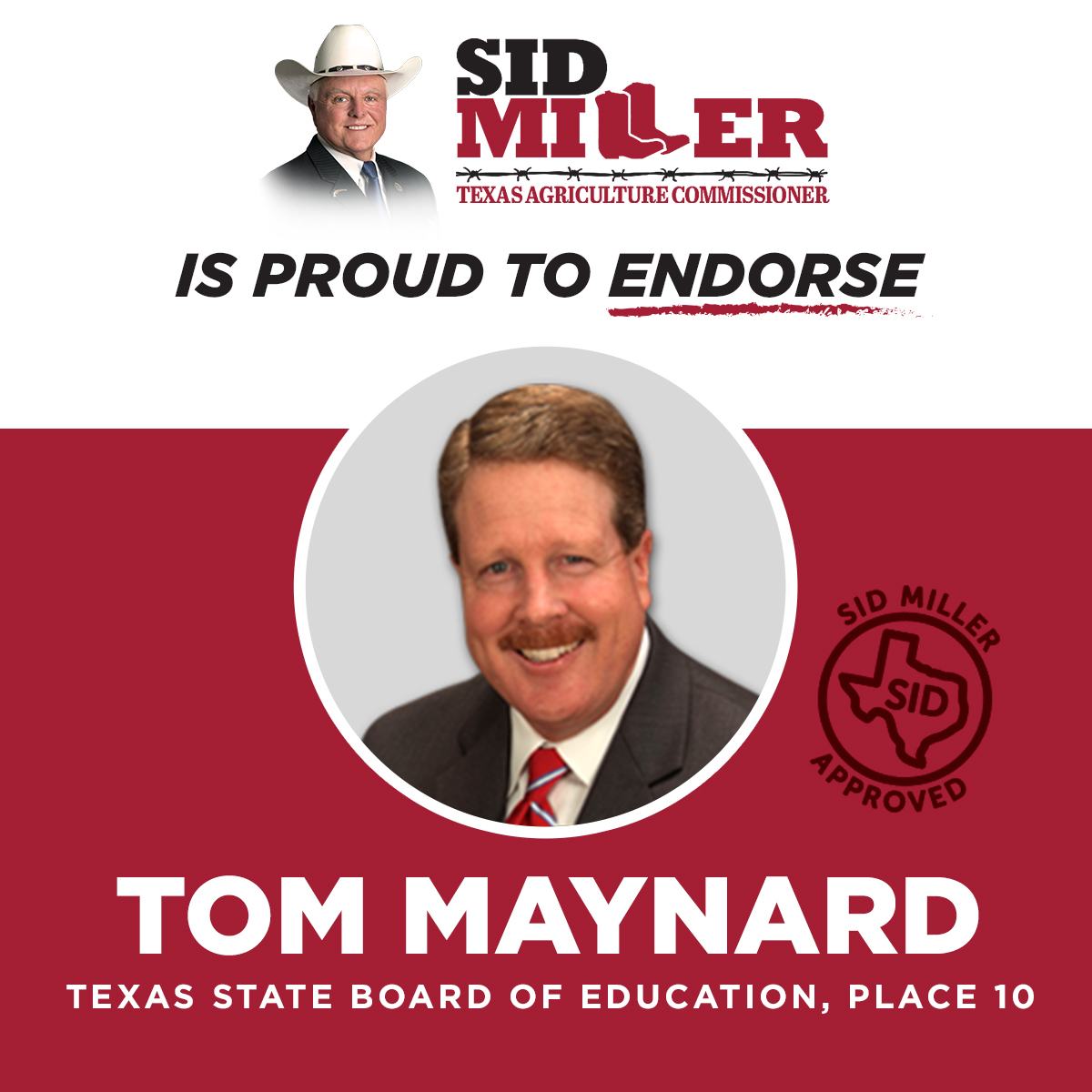 The TSBE is one of the most important in the country. Tom Maynard has been a highly capable, principled, conservative leader on the board. He brings managerial competence and subject matter expertise essential to the responsibilities of the position.