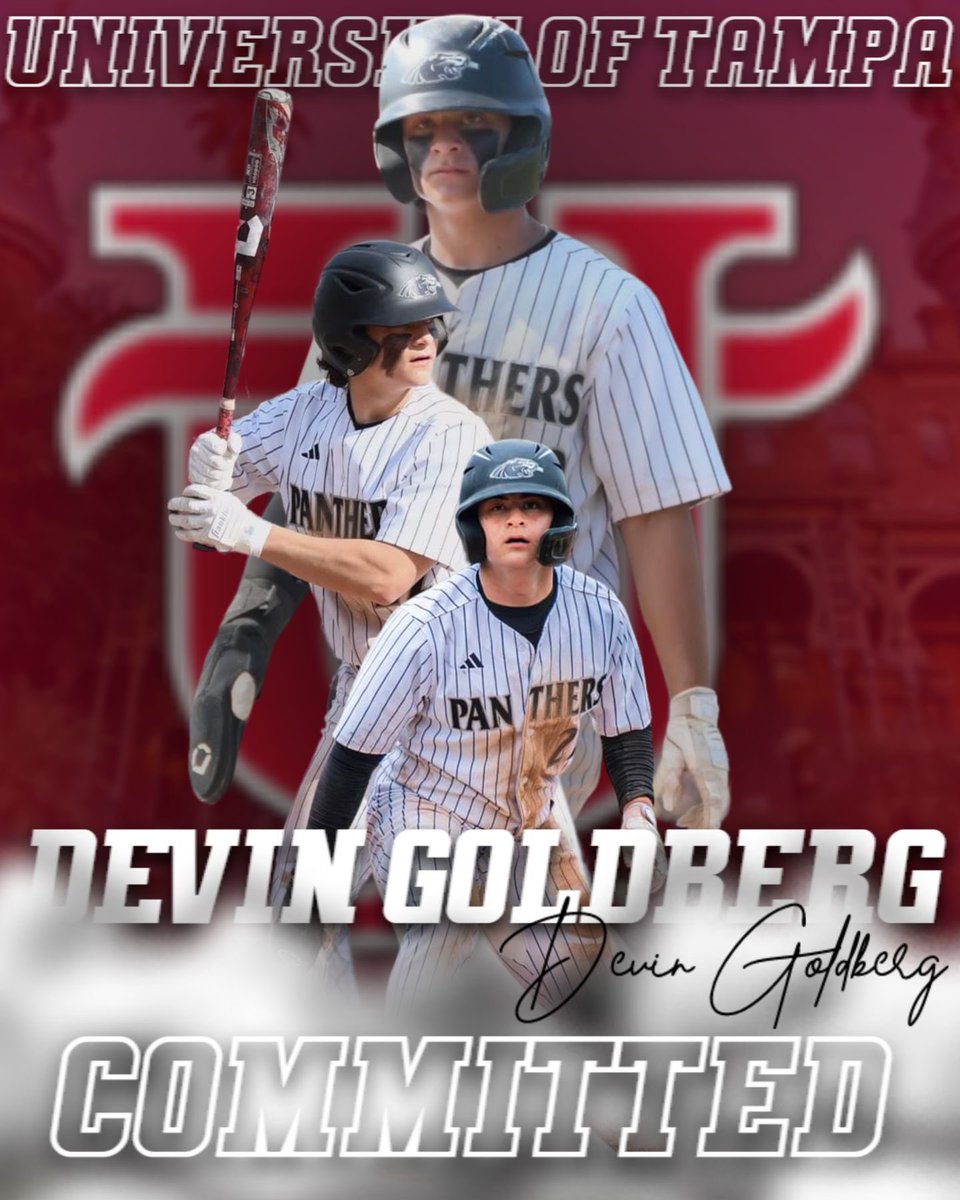 Devin Goldberg (@devingoldberg6) on Twitter photo I’m blessed to announce that I will be continuing my academic and athletic journey at The University of Tampa. Thank you to all my coaches, teammates, friends, and family for supporting me. Go Spartans.
@UT_Baseball
<a href="/brbaseball/">B-R Baseball</a>
<a href="/ZonedSports/">ZONED Sports Academy</a>
@S_Nikorak I’m blessed to announce that I will be continuing my academic and athletic journey at The University of Tampa. Thank you to all my coaches, teammates, friends, and family for supporting me. Go Spartans.
@UT_Baseball
<a href="/brbaseball/">B-R Baseball</a>
<a href="/ZonedSports/">ZONED Sports Academy</a>
@S_Nikorak