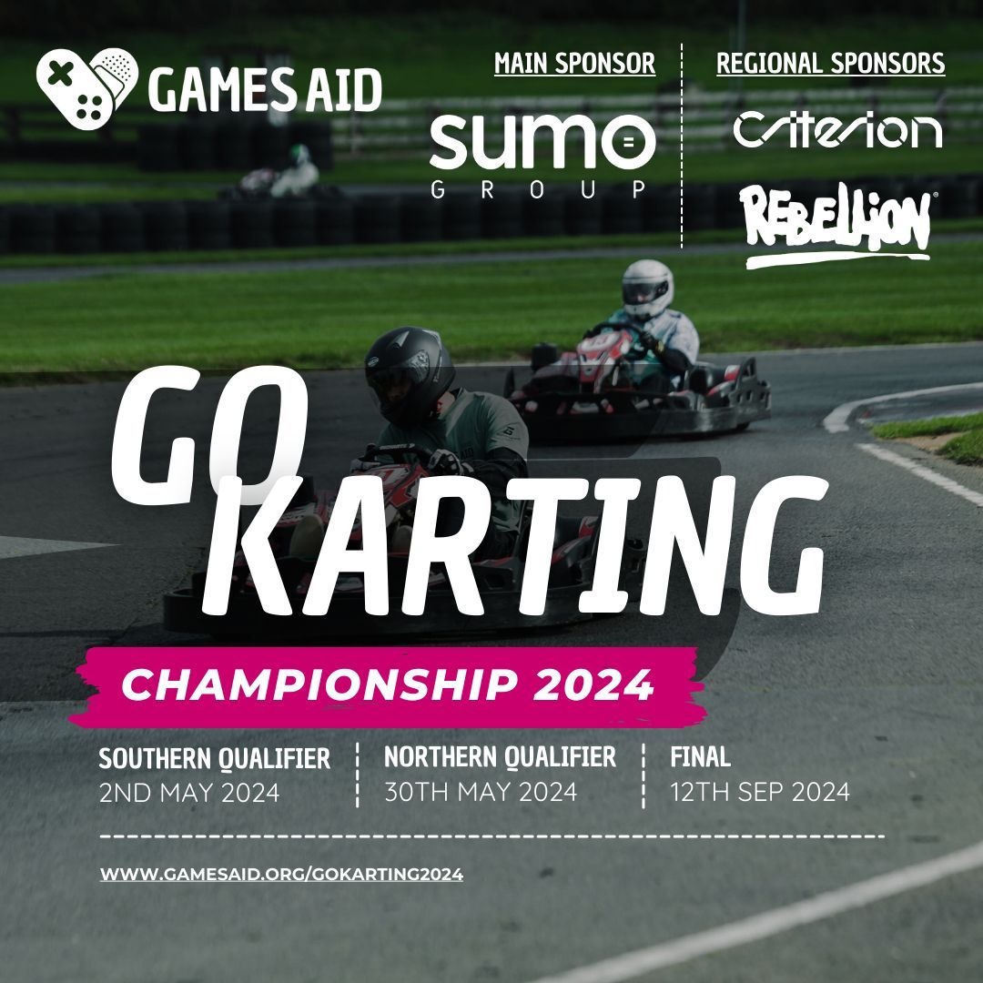 The GamesAid Go Karting Southern Qualifier is on the 2nd May 2024 at Buckmore Park. We are so excited to see the teams competing on the day to make it to the finals! We have a few team slots available for this Qualifier; if you are interested, email us at opsteam@gamesaid.org