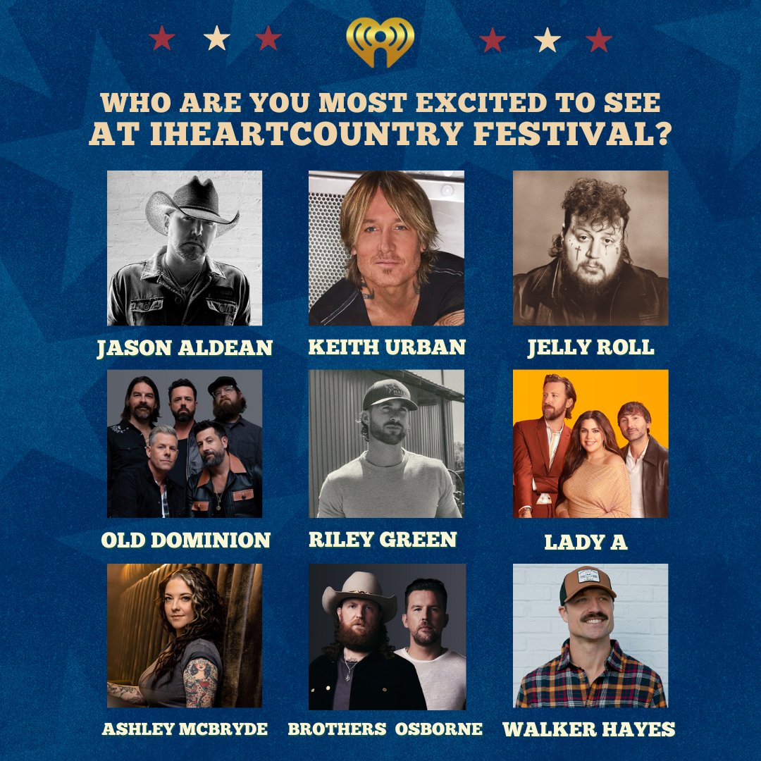 We're just ☝️ week away from our #iHeartCountry Festival!! 🤠⁠ ⁠ Few tickets are left, get yours now: ihr.fm/iHeartCountry2…