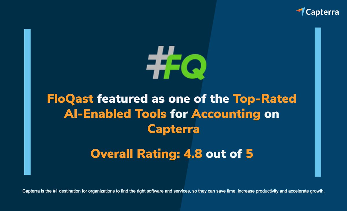 Check out why Capterra has included FloQast in their top-rated list of #accounting tools with #AI capabilities. ow.ly/WjaY50Rk3wr