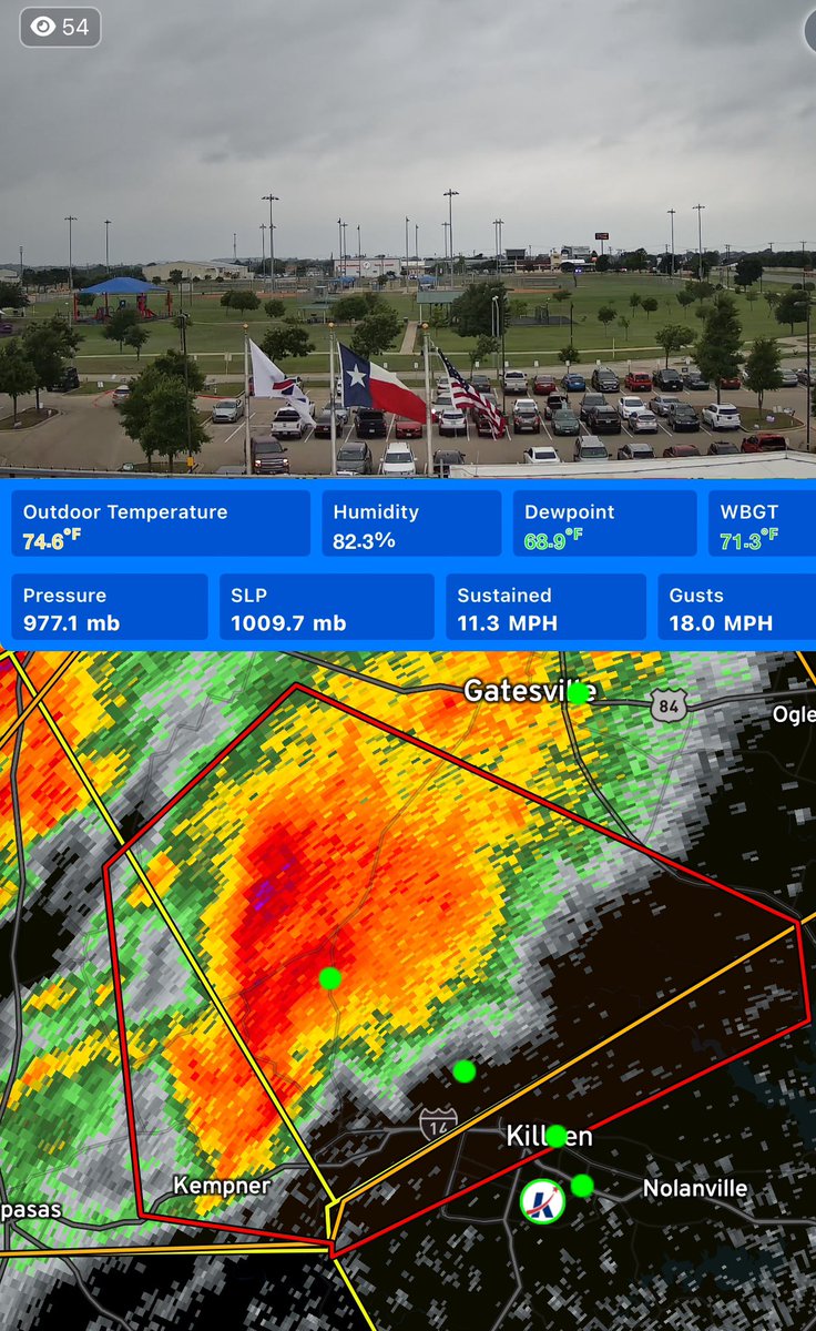 Nasty Tornado Warned storm near Killeen, TX #TXWX