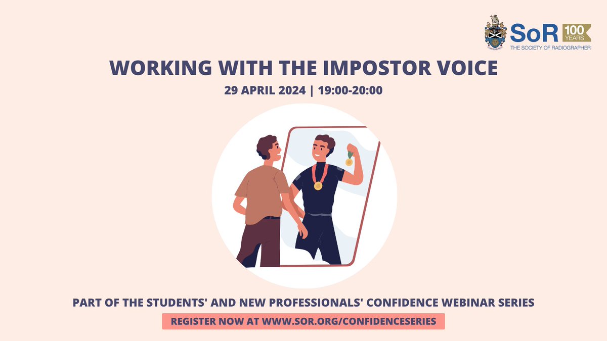 Are you joining us live on Monday evening? #radstudents book your free place today and find out all about the concept of impostor phenomenon (AKA impostor syndrome): bit.ly/confidentrads