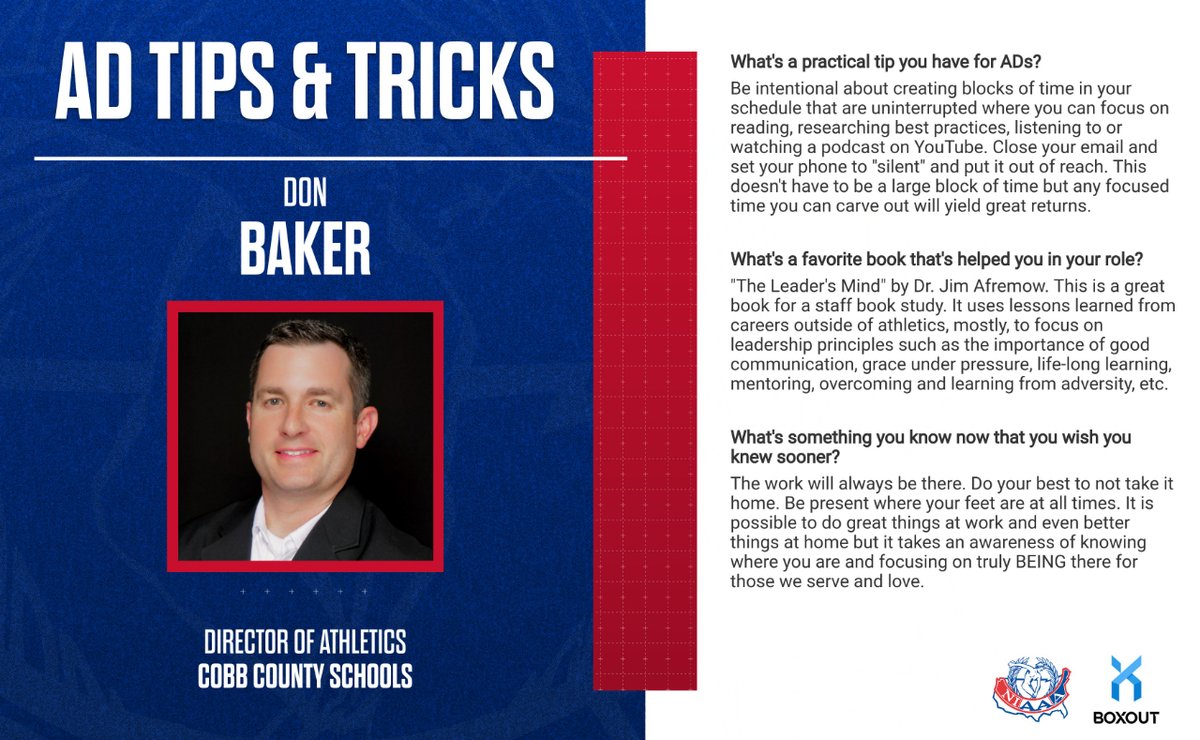 Next up in #ADTipsandTricks we have Don Baker, CMAA! Want to be featured? Fill out the form below! tinyurl.com/2tyx27zw