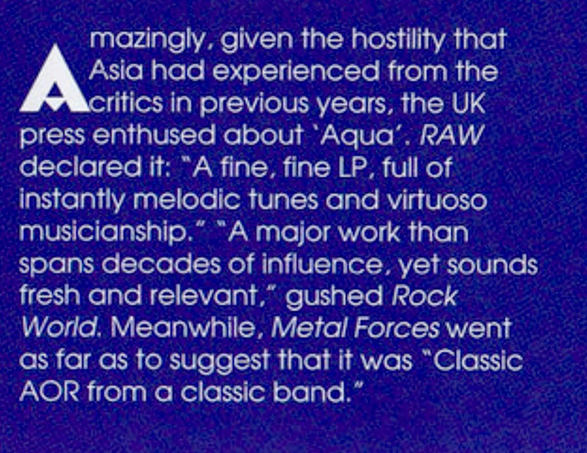 Tigran Haas (@tigranhaas) on Twitter photo Some great words from Geoff <a href="/asiageoff/">Geoffrey Downes</a> here on Aqua and Asia in 1992. A lot of that resonates today with the new lineup and Kudos 2 him for keeping Asia alive & to John Payne <a href="/ASIA_John_Payne/">ASIA featuring John Payne</a> and Geoff 4 producing Aqua which gets better and better with time, a true Asia classic! Some great words from Geoff <a href="/asiageoff/">Geoffrey Downes</a> here on Aqua and Asia in 1992. A lot of that resonates today with the new lineup and Kudos 2 him for keeping Asia alive & to John Payne <a href="/ASIA_John_Payne/">ASIA featuring John Payne</a> and Geoff 4 producing Aqua which gets better and better with time, a true Asia classic!