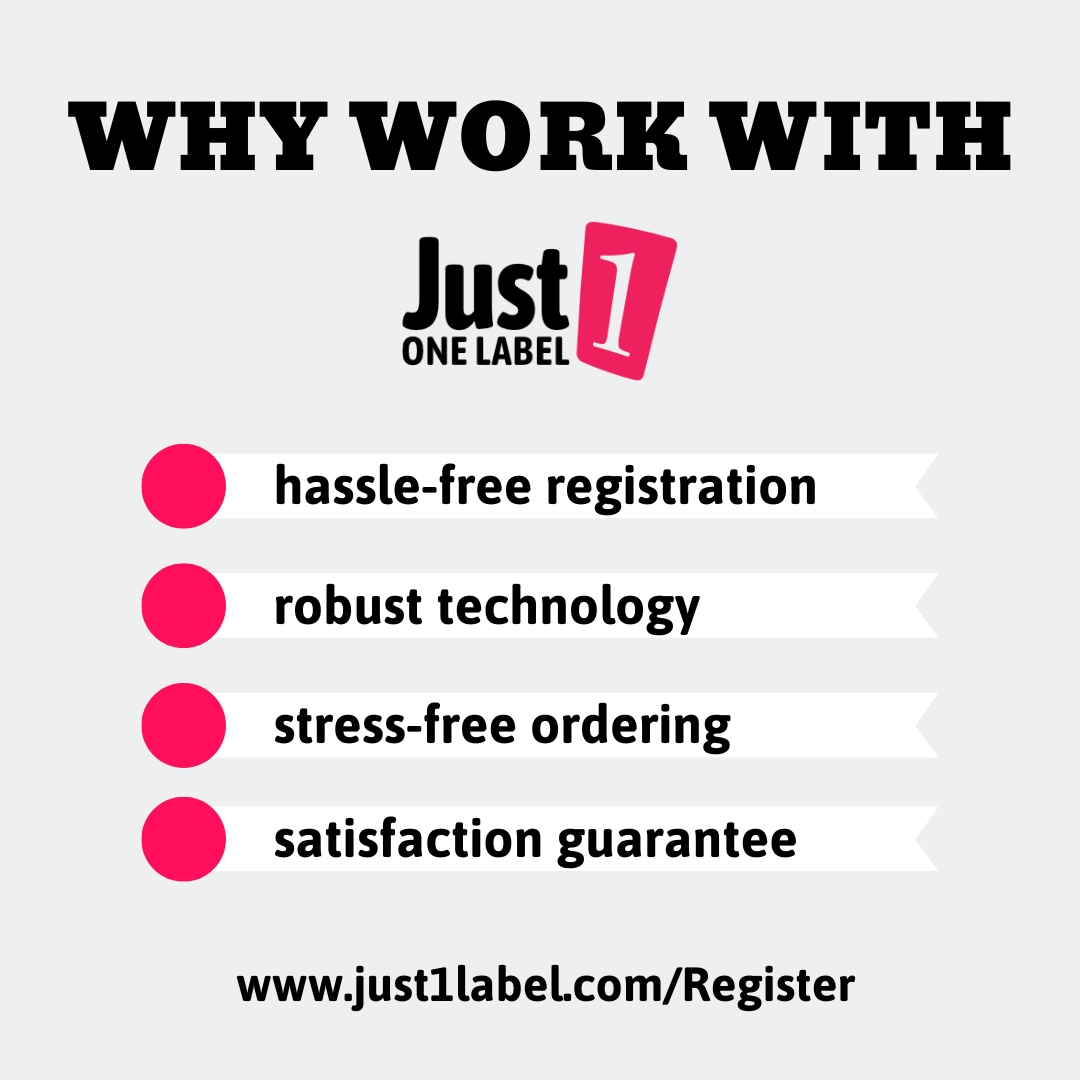 Why work with Just 1 Label? We make labels easier with best-in-class technology, stress-free ordering and proprietary processes. 💼✨ Save money on overall label costs with Just 1 Label!  #labels #productmarketing #labelprinting #branding - just1label.com/Register