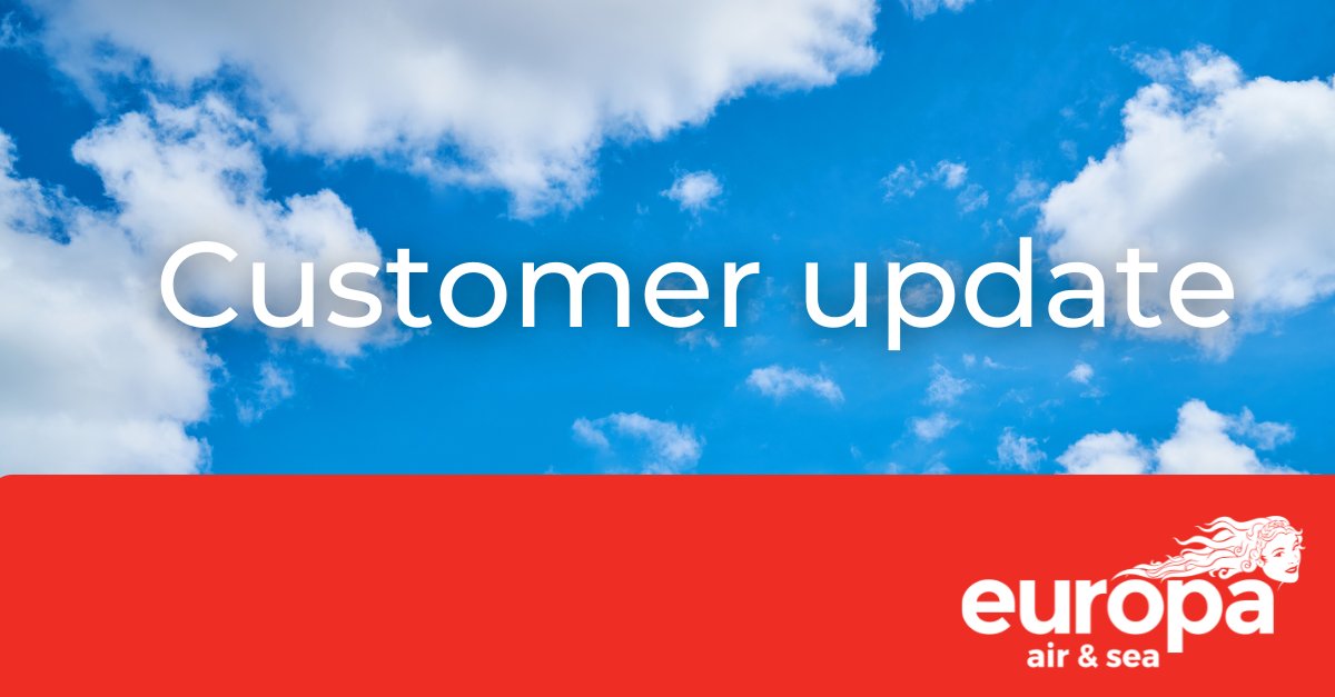 Due to escalating tension in the Middle East, Europa Air & Sea is expecting airfreight services to be impacted in the coming weeks. To discuss any concerns about upcoming consignments, please contact your Local Business development team. #Airfreight #Transport #Cargo