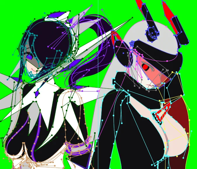 パスオンリーで描くの楽しいかもしれない すっげぇ大変だけど 
