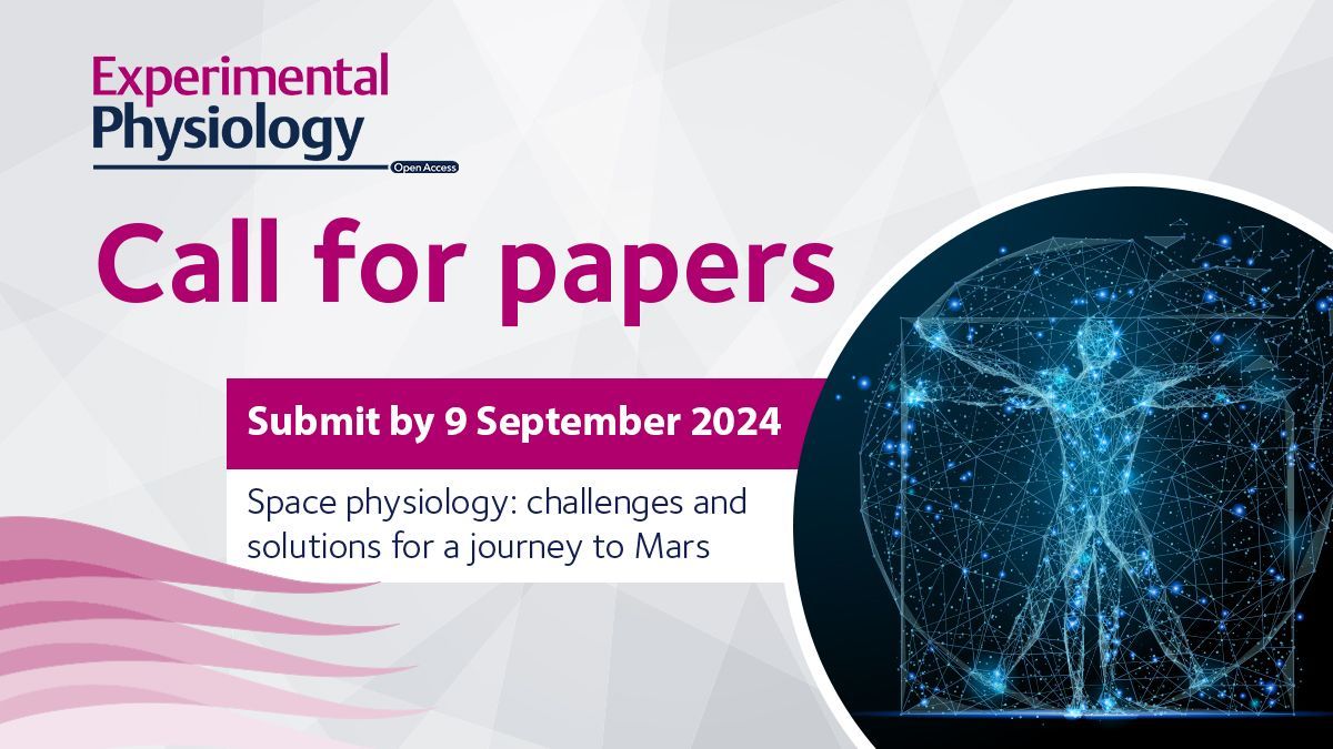 🌌CALL FOR PAPERS🌌 The #CallforPapers for our 'Space physiology: challenges and solutions for a journey to Mars' #SpecialIssue is open! We're looking for articles or reviews focused on space physiology, and more info can be found via the link below! 👇 buff.ly/3X8EvPR