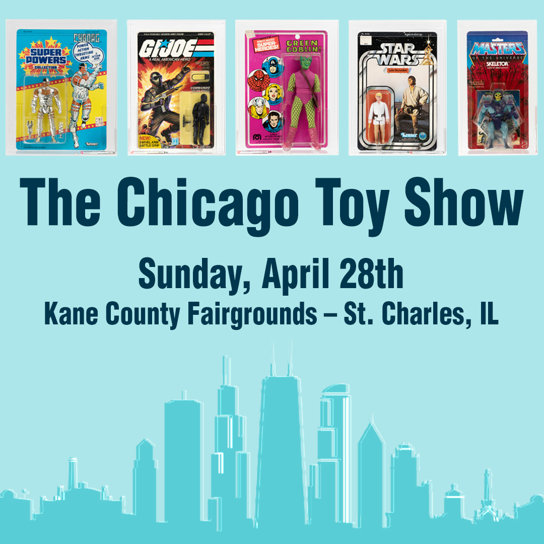 THIS SUNDAY! If you ❤️ toys, be sure to stop by Booth 198 at The @ChicagoToy Show at the Kane County Fairgrounds in St. Charles, IL! Hake's will be set up & will taking consignments! Details HERE - chicagotoyshow.com #Chicago #KaneCounty #actionfigures #toys #collector