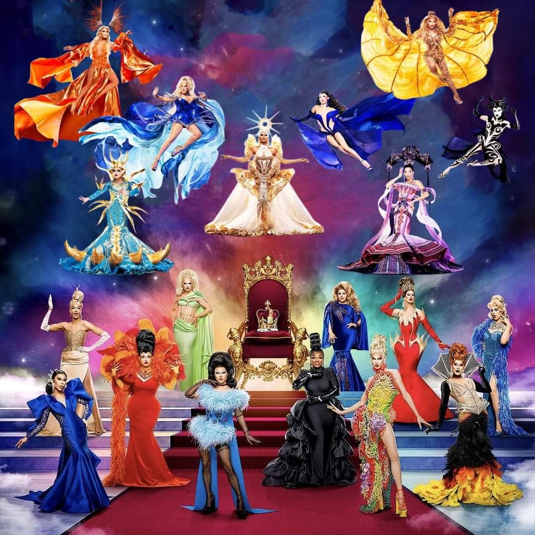Maybe in a parallel universe we got to see the #DragRace #AllStars9 and #DragRaceUK vs The World queens compete against each other. Their promo themes are kinda similar.