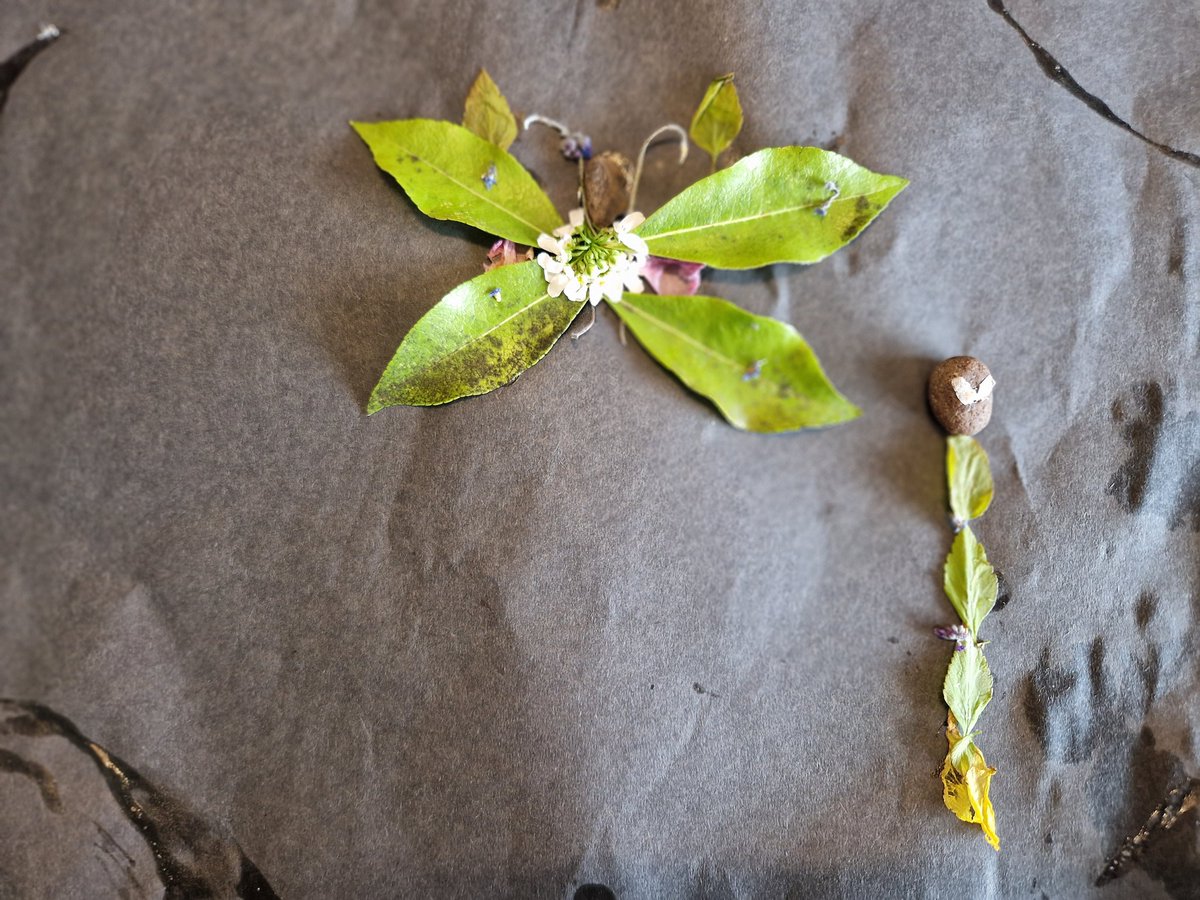 Little one brought home this butterfly 🦋 and caterpillar 🐛. 💚💚💚💚 I love the materials and it makes me smile to think about her little fingers placing things on the card and her focus.