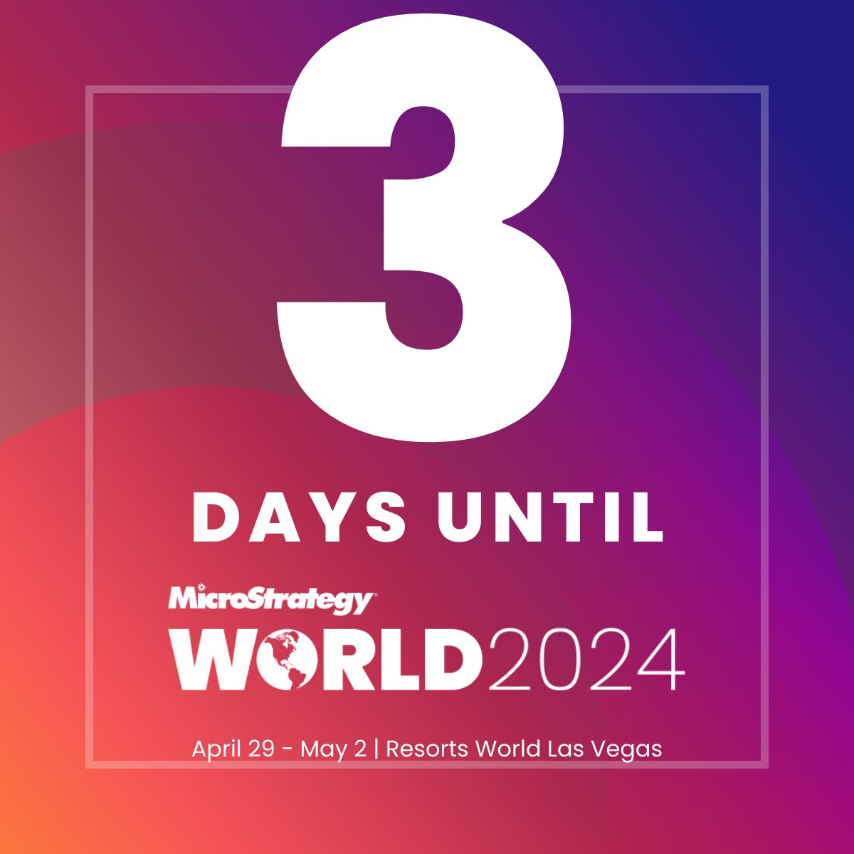 ✨ We don't know how we'll be able to sleep this weekend, we're so excited for #MSTRWorld2024 to start! 🌍 See you there! ow.ly/MJ0b50RoLlp #Analytics #Networking #Innovation #MicroStrategy hashtag#TheONEPlatform