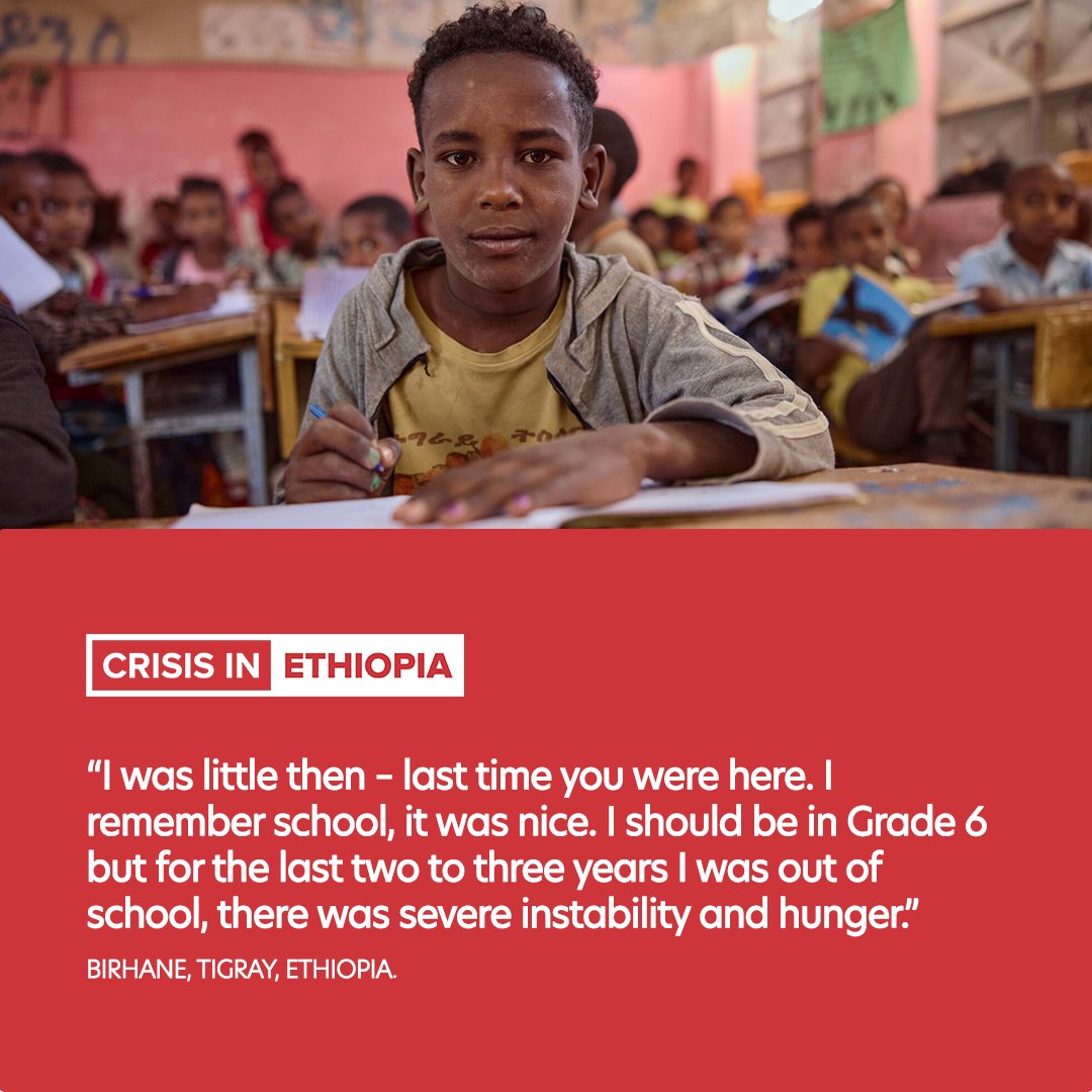 It’s amazing we found Birhane again, after Ethiopia’s brutal civil war. Read his story today and find out why school meals are a lifesaver in Tigray: bit.ly/3WikkAC