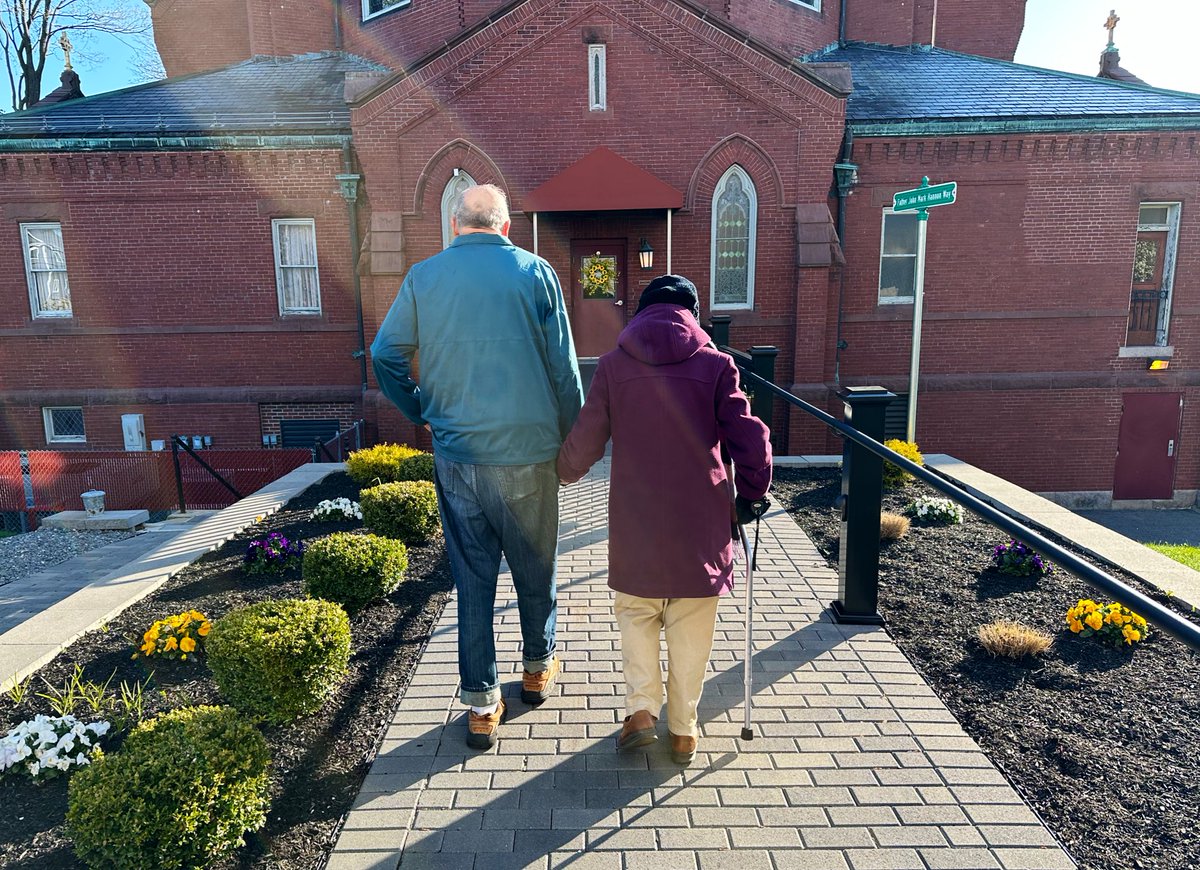 When I head over for Mass in the morning, I’m often behind these two lovebirds — after all these years, still in love with each other and the Risen Lord!
