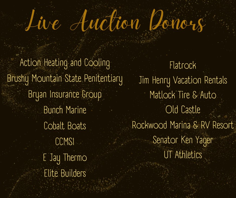 Thank you to each of our #RoaneGala2024 live auction donors! We appreciate your support and contributions, and we can't wait for the auction! #roanealliance