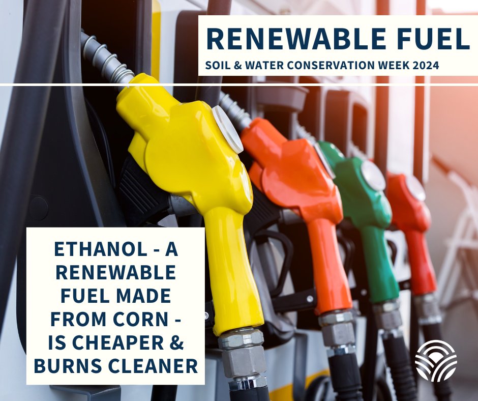 Iowa leads the nation in the production of ethanol, which is made from corn. Ethanol is an affordable, renewable fuel that burns cleaner. Plus, it supports Iowa farmers and Iowa’s economy. Give E15 a try this Soil and Water Conservation Week!  #IowaAg