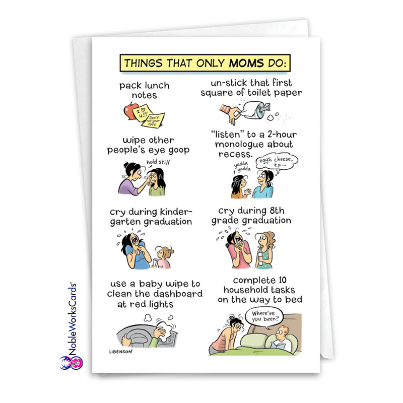 This Mother's Day, try to take some things off this list...try.

Find this card here: tinyurl.com/fyhszjbn

#mothersdaygiftideas #funny #humor #mothersday #mom #love #thebest #momknowsbest #supermom #greetingcards #humorcards #cartoons #stationery #oneandonly @terrilibenson