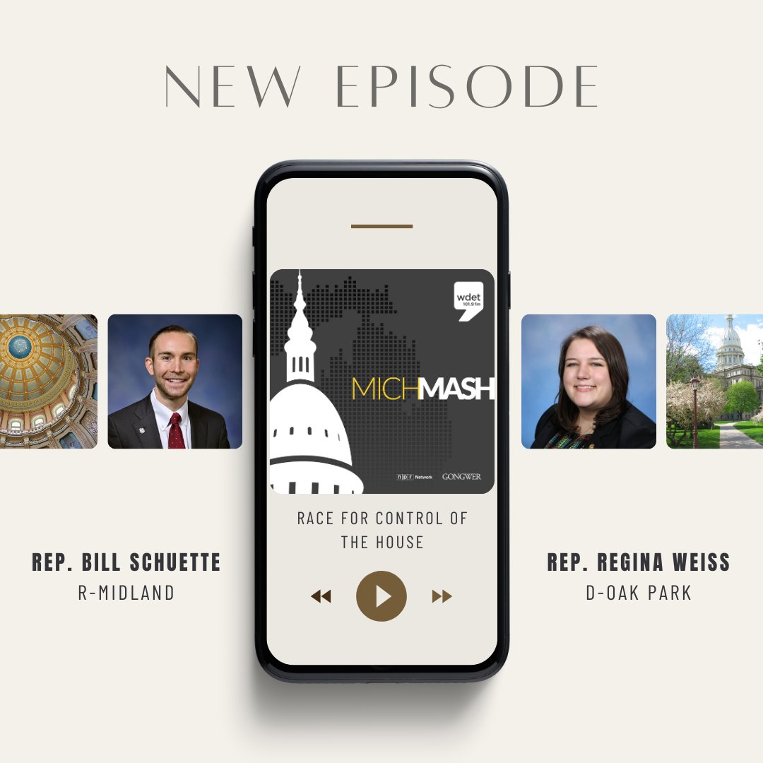 The leaders of the House Dem and House GOP caucuses, Rep. Regina Weiss (D) and Rep. Bill G. Schuette (R), are the guests this week on MichMash, our podcast partnership with @wdet. Co-hosts @kasbenal and @Cheyna_R discuss the race for House control. @schuette_bill @ReginaforRep.