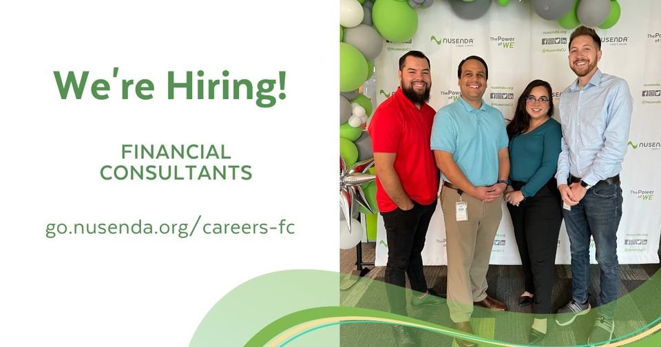 GACC member <a href="/nusendacu/">Nusenda Credit Union</a> is hiring Financial Consultants! View or share this link go.nusenda.org/careers-fc for more information.