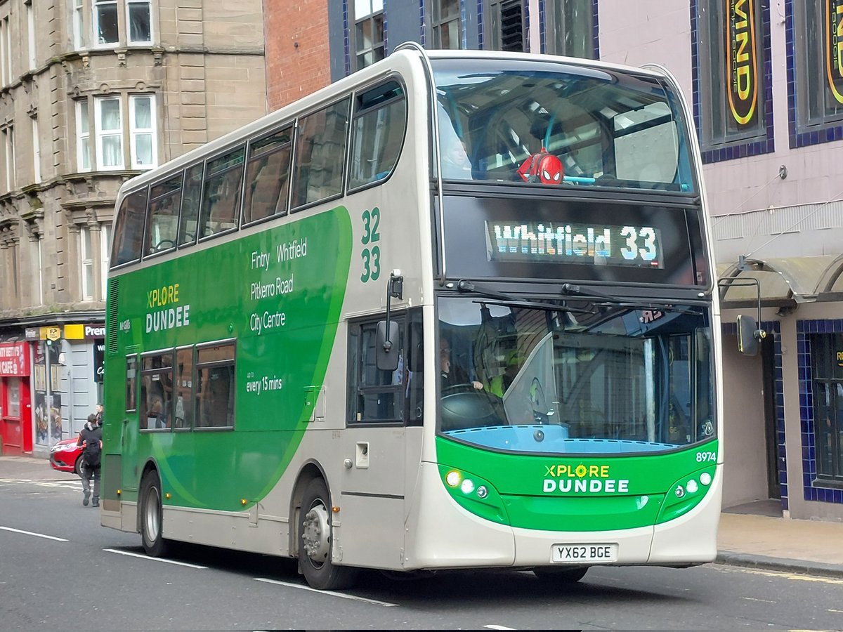 Xplore Dundee ADL Enviro40D 8974 YX62 BGE seen on the Seagate running service 33 to Whitfield.