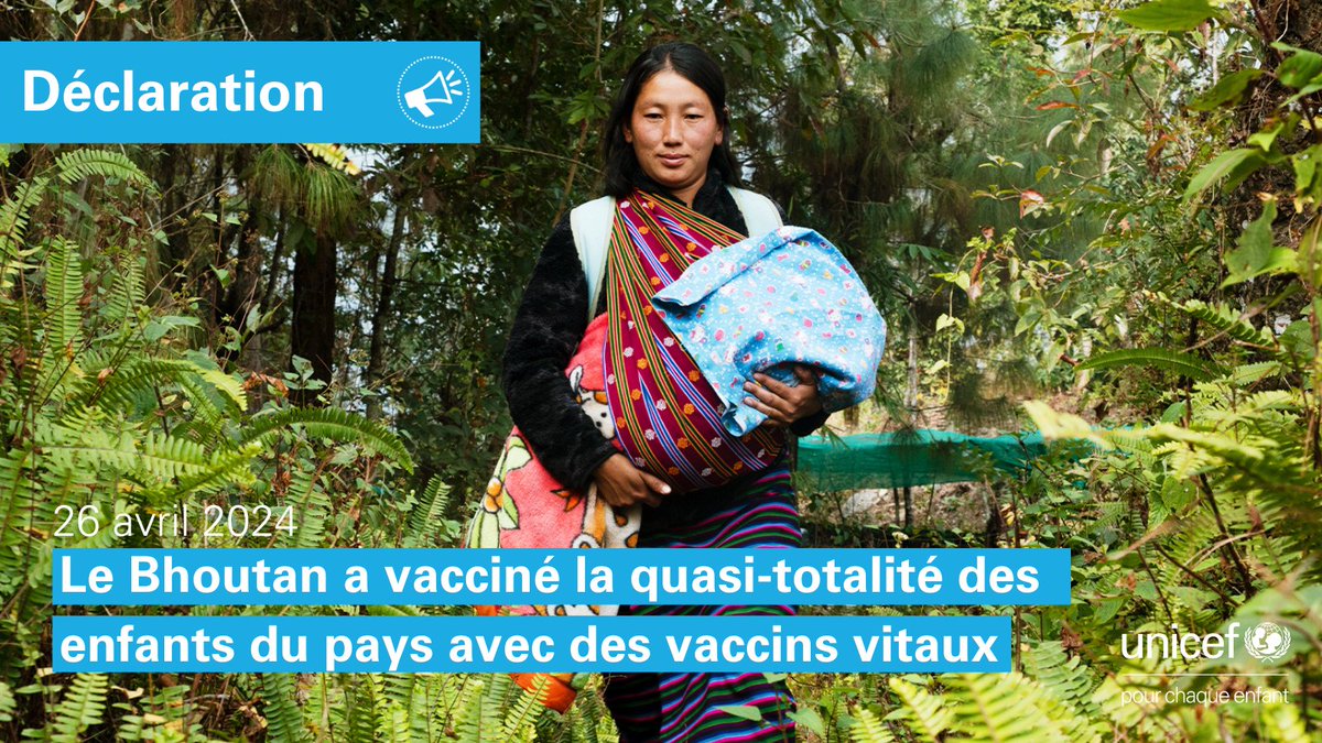 🔵🇧🇹: 'Le #Bhoutan représente désormais une lueur d’espoir pour les autres pays en prouvant qu’il est humainement possible de faire bénéficier chaque enfant des #vaccins qui lui sauveront la vie.' Andrea James ➡️ unicef.fr/article/le-bho… via @UNICEF_Media_Fr #PourChaqueEnfant