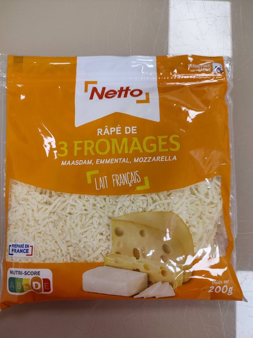 #RappelProduit Râpé de 3 fromages Maasdam, Emmental, Mozzarella 200g NETTO - NETTO

Risques : Listeria monocytogenes (agent responsable de la listériose)

Motif : Présence détectée de Listeria monocytogenes

rappel.conso.gouv.fr/fiche-rappel/1…