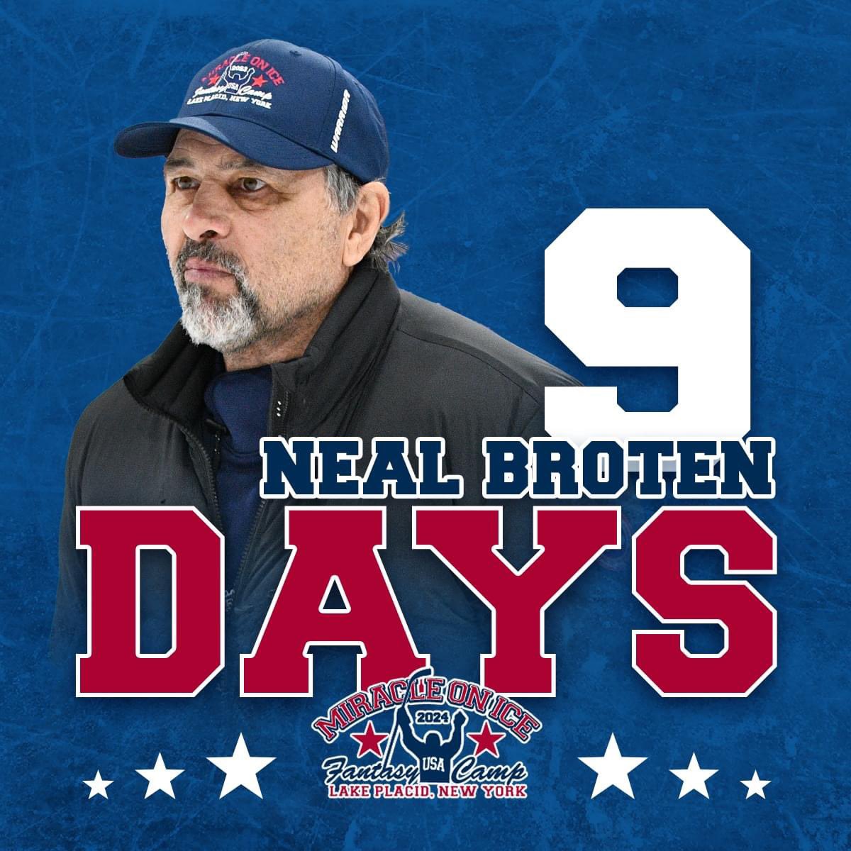 We have 🥳good news🥳 on Day 9️⃣ of the ⏱Miracle on Ice Fantasy Camp Countdown⏱, #9 Neal Broten is coming back to Camp this year! 🥇🥅🏒

Be looking for him coming to coach your team in under 9️⃣ days! 

#MOIFC24 #miracleonice #miracleonicefantasycamp 
#1980miracleteam