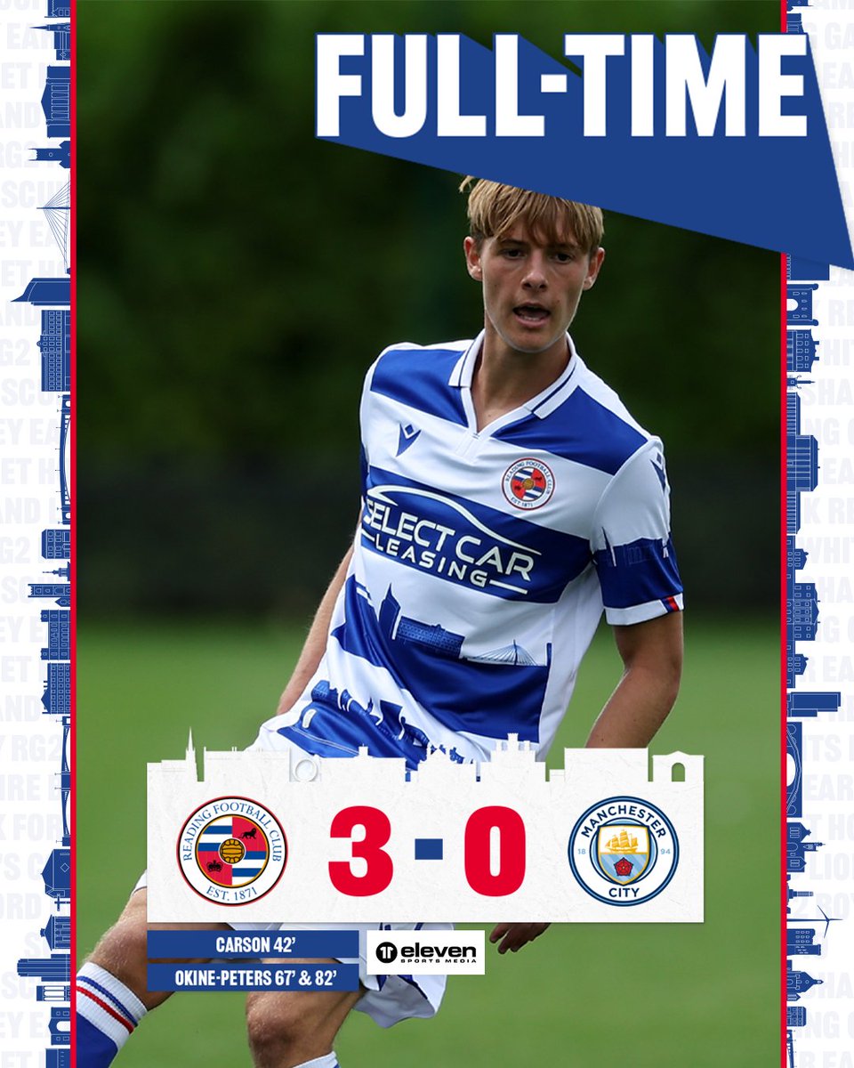 𝐅𝐔𝐋𝐋 𝐓𝐈𝐌𝐄 A Matty Carson stunner and a brace from Jeremiah Okine-Peters means our U21s will be playing European football next year! 🥳 #RFCU21 | #ReadingFC