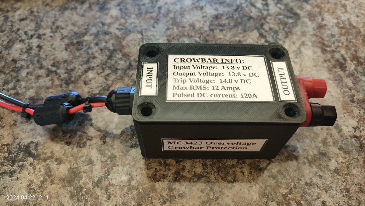 DIY MC3423 Overvoltage Crowbar Protection Circuit Project grhubnetwork.blogspot.com/2024/04/diy-mc…  #hamradio #amateurradio #homebrew #diyprojects