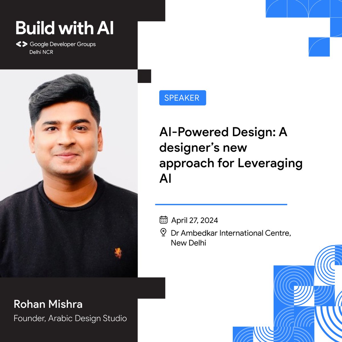 Hey designers 👋 Rohan Mishra is taking us on a journey through 'AI-Powered Design' and revealing how you can use AI as a co-pilot to supercharge your design workflows. We're talking AI that generates visuals, suggests fire color palettes, and even helps you explore totally