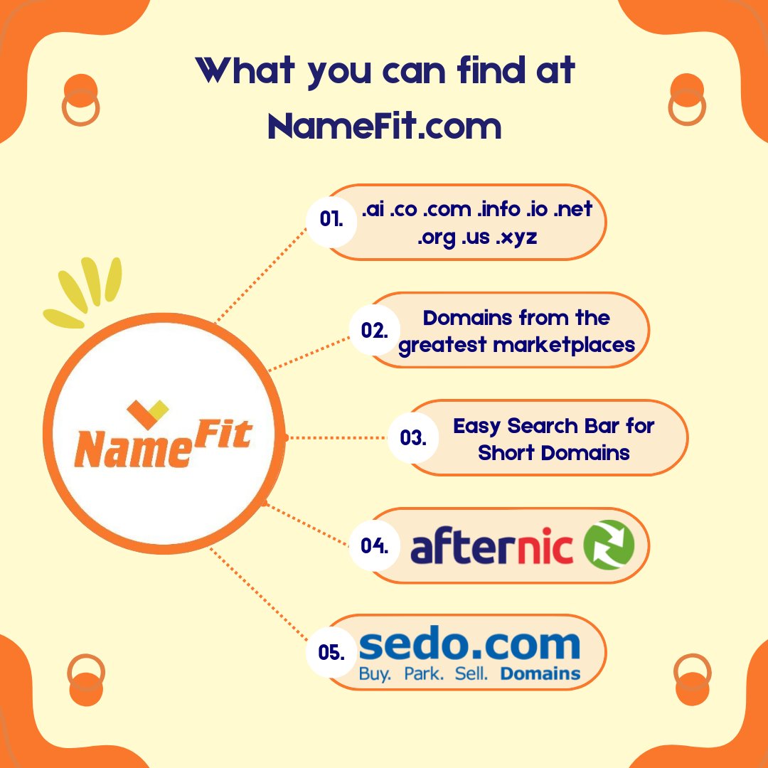 Visit NameFit.com today to find over 12 Million + premium #DomainNamesForSale selected from your favorite #marketplaces like #Afternic, #Sedo, and many more!

#domainsforsale #domain #domainnameforsale #domains #selldomains #buydomains #DomainNames #AI #new #best #pro